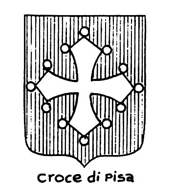 Immagine del termine araldico: Croce di Pisa